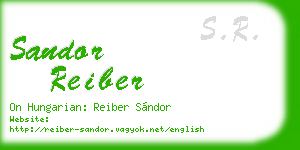 sandor reiber business card